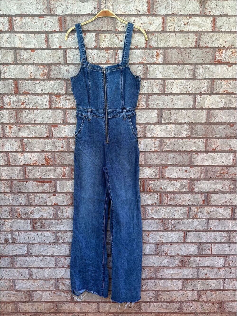 PacSun Denim Stretchy Overall/Jumpsuit Size S
